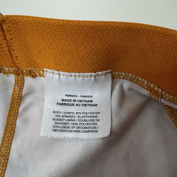 Nike Pro Shorts Dri-Fit Girl's Large 5" Inseam Athletic Orange Peel Printed - Picture 3 of 4